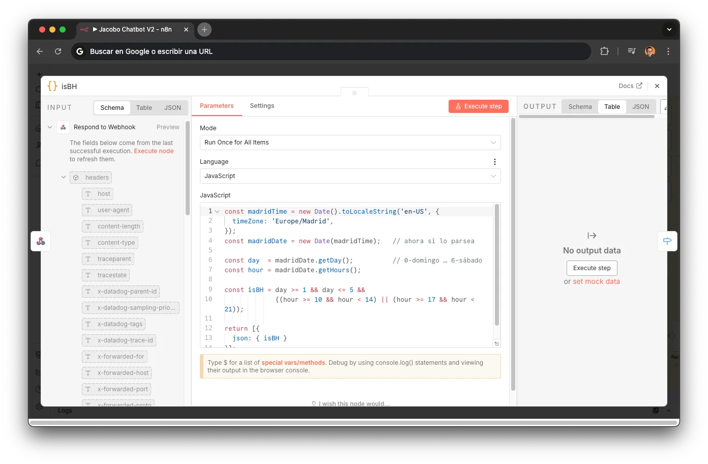 isBusinessHours node in n8n: business hours logic