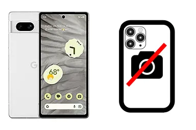 Rear camera overlay — Pixel 7a