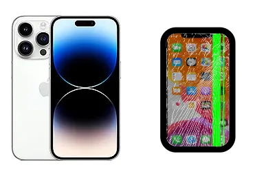 Screen repair overlay — iPhone 14 Pro