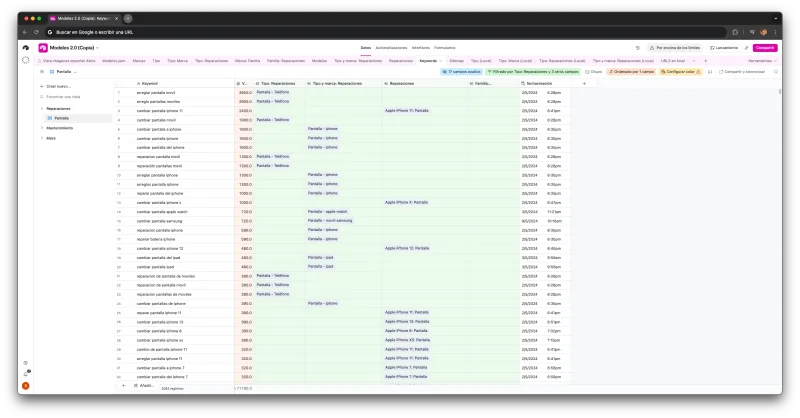 Indexable field in Airtable driven by DataForSEO