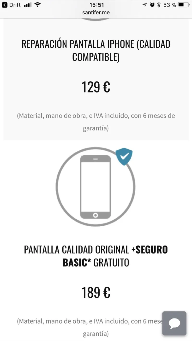 jinank.me on Squarespace: pricing page with generic icons